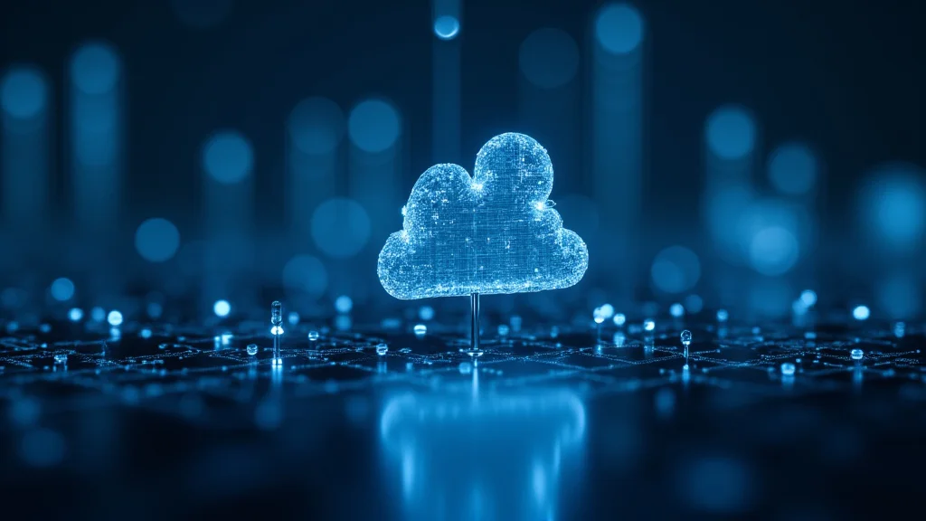 The image shows a laptop with various website elements, illustrating web hosting reviews and research guide content.